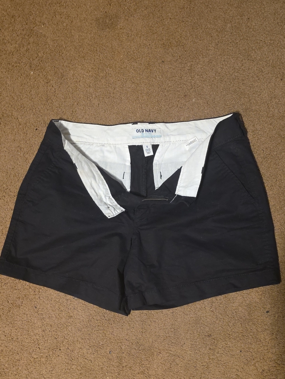 Old Navy Black Women's Bermuda Shorts‎ Classic Fit Casual Summer Cotton Pockets - Picture 2 of 6